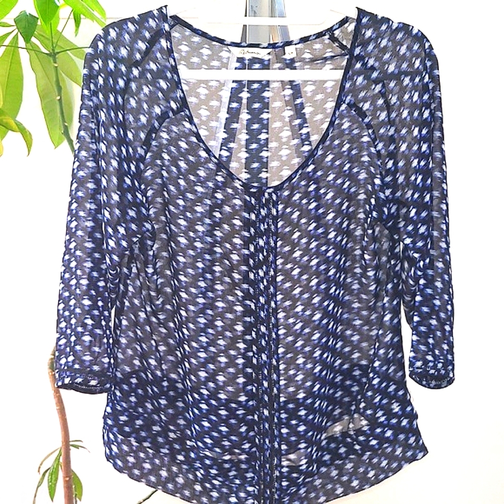 Blouse bleu&white